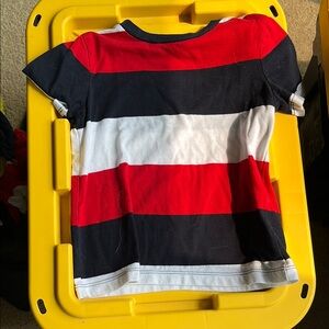 Old Navy Red and White Striped Short Sleeve Tee